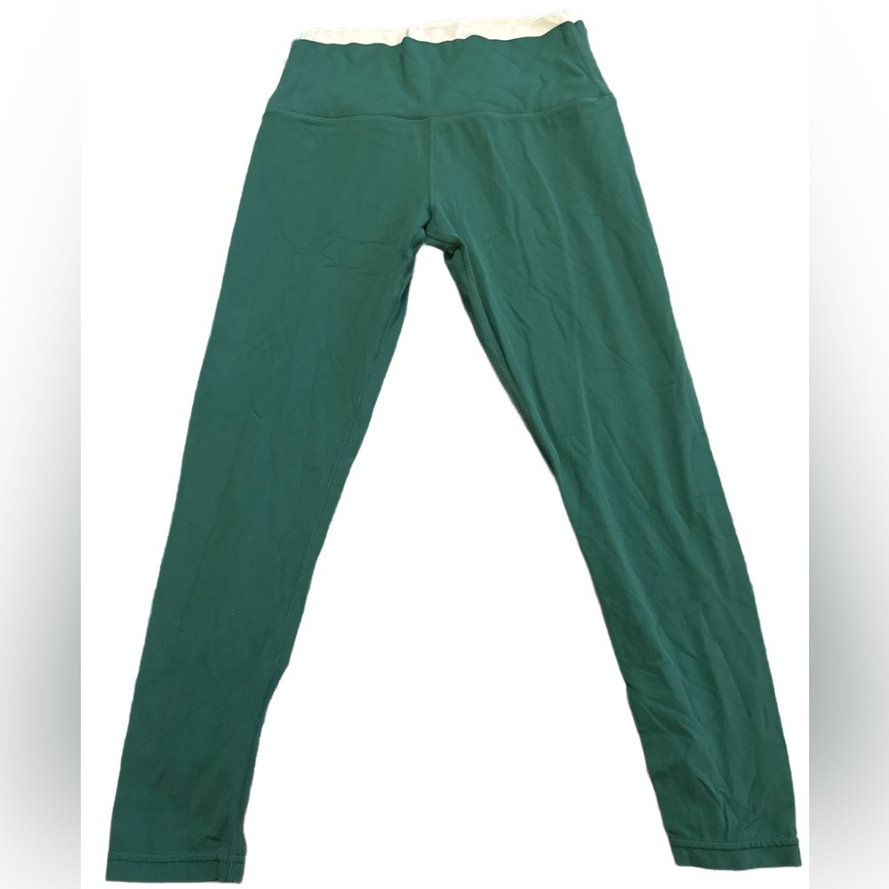 Splits59 Green with White on Waistband Leggings Medium